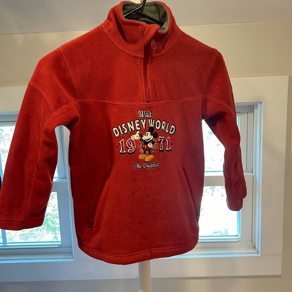Vintage Disney parks Walt disney world 1971 parks half zip fleece, youth small